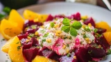 أكلة مليئة بالفيتامينات والمعادن - سلطة الشمندر مع البرتقال والزبادي