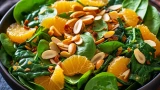 طريقة عمل سلطة السبانخ بالبرتقال والبرغل