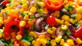 أكلة مليئة بالطاقة - سلطة الفلفل الالوان مع الذرة