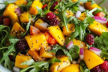 من أفضل السلطات المقوية للمناعة - سلطة المانجو والجرجير