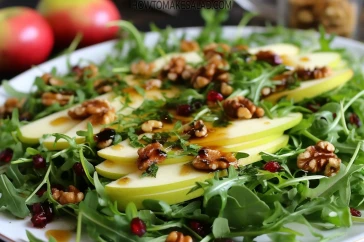 طريقة عمل سلطة التفاح والجرجير