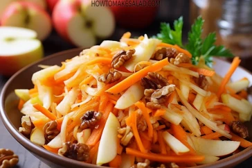 طريقة عمل سلطة الجزر بالتفاح وعين الجمل