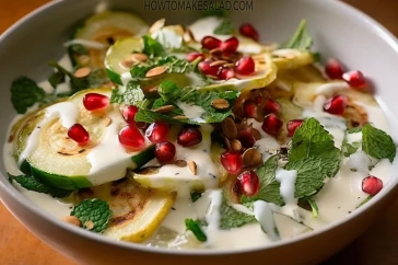 من أفضل الأكلات المشبعة - سلطة الكوسة باللبن والنعناع