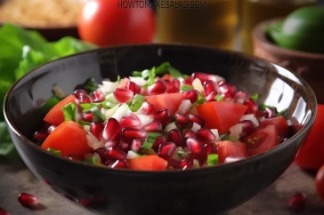 طريقة عمل سلطة الطماطم بالرمان