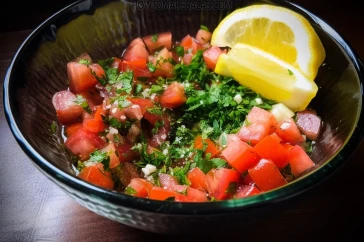 طريقة عمل سلطة الزعتر الأخضر