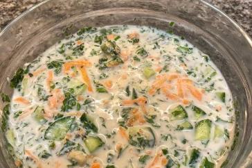 طريقة عمل سلطة اللبن السعودية بالفيديو