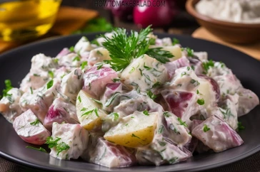 طريقة عمل سلطة الرنجة بالمايونيز