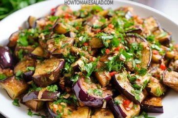 طريقة عمل سلطة الباذنجان المقلي