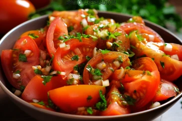 طريقة عمل سلطة الطماطم بالثوم