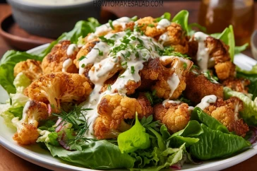 أكلة غنية بالبروتين النباتي - سلطة القرنبيط المقلي