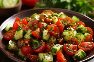أسرع وصفة للشبع والطاقة - سلطة الطماطم بالخيار