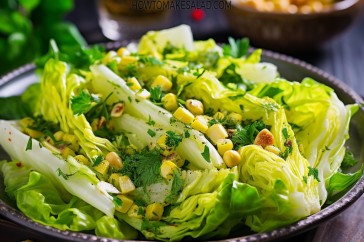 أكلة غنية بالألياف - سلطة الخس بالذرة