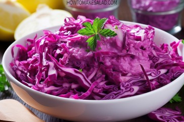 طريقة عمل سلطة الملفوف الاحمر بالمايونيز