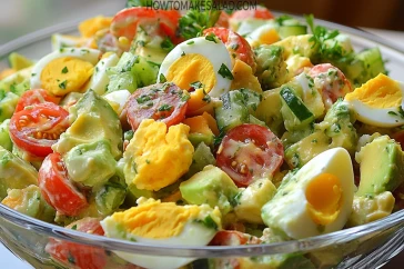 أفضل وجبات تحتوي علي البروتين - سلطة الأفوكادو بالزبادي