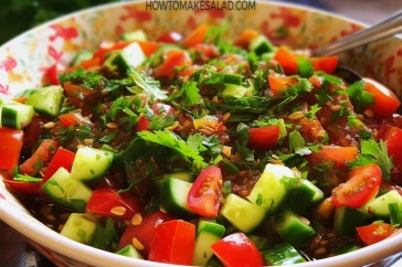 طريقة عمل السلطة الخضراء الحارة