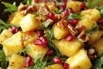 طريقة عمل سلطة الاناناس والجرجير